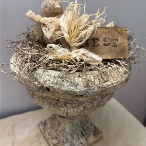 Rustic Cream Decorative Nest Bowl